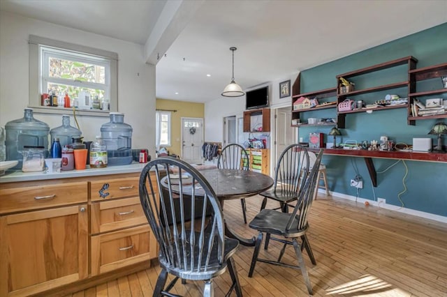 dining room featuring light wood-type flooring