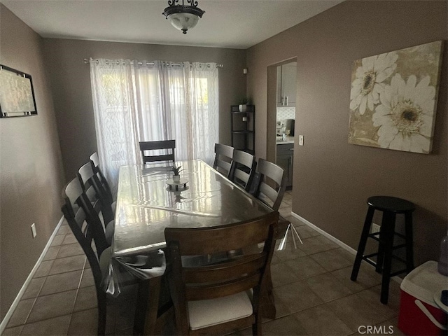 view of tiled dining room