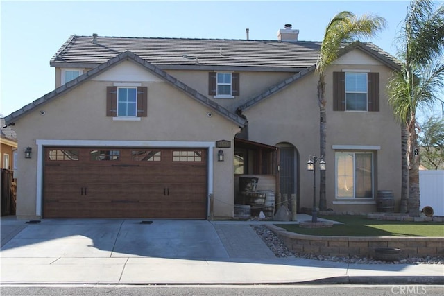 view of front of home featuring a garage