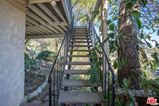 view of stairway