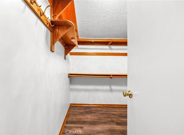 spacious closet featuring hardwood / wood-style floors