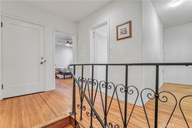 hallway featuring light hardwood / wood-style flooring