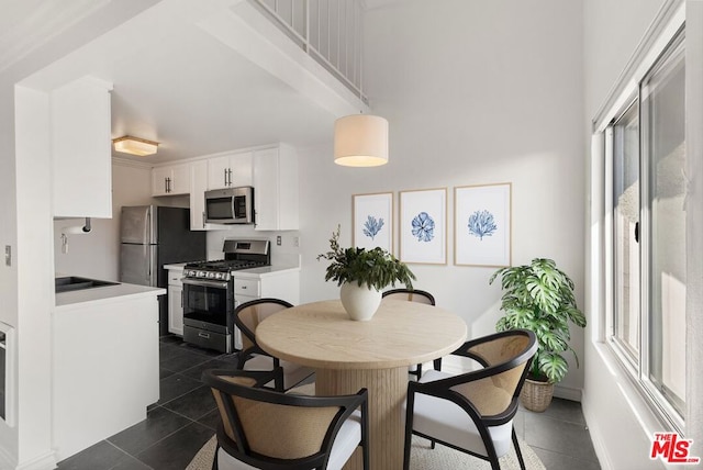 view of tiled dining area