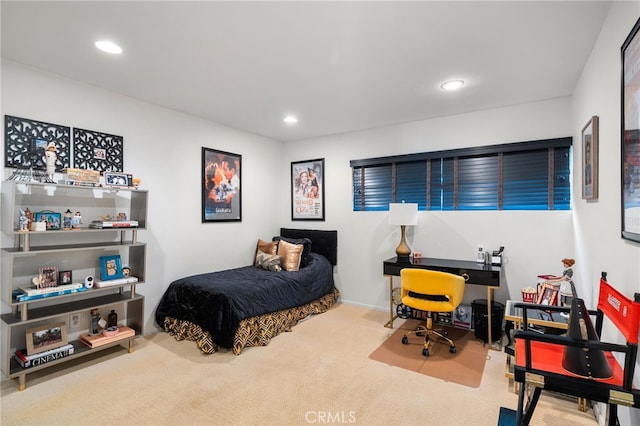 view of carpeted bedroom