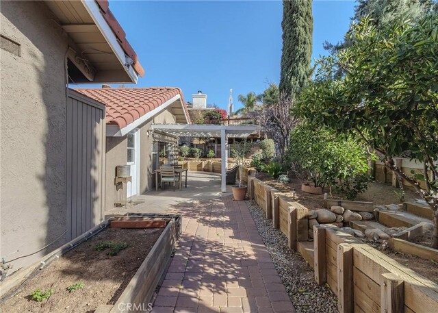 view of patio / terrace with a pergola