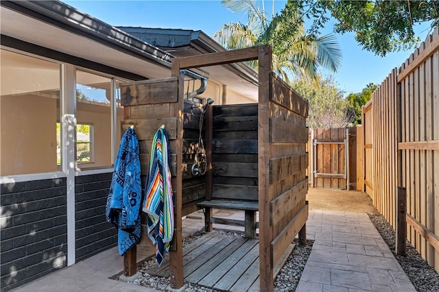 view of wooden deck