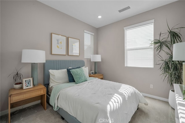 bedroom featuring carpet