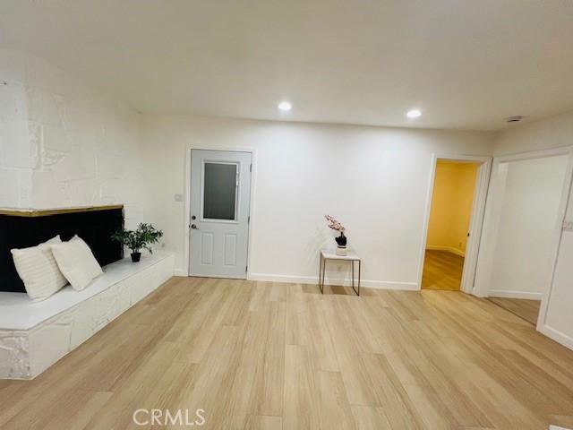 interior space with light wood-type flooring