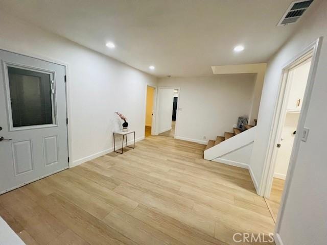 interior space featuring light hardwood / wood-style flooring