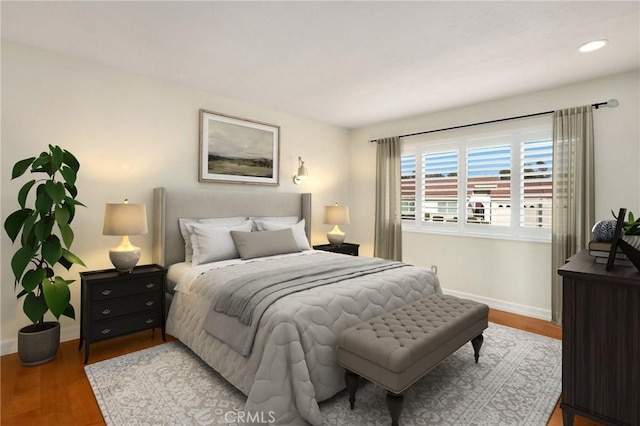 bedroom featuring hardwood / wood-style floors