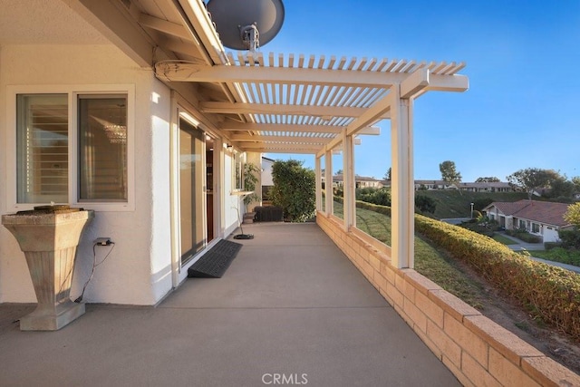 view of patio / terrace with a pergola