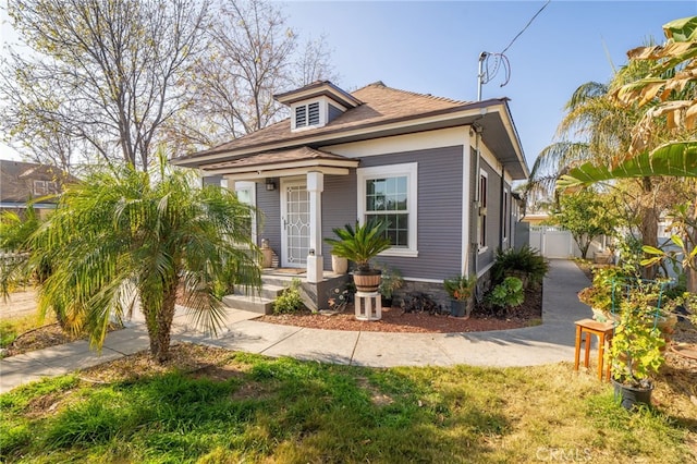 view of bungalow-style home