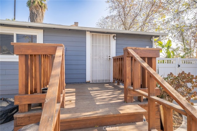 view of wooden deck