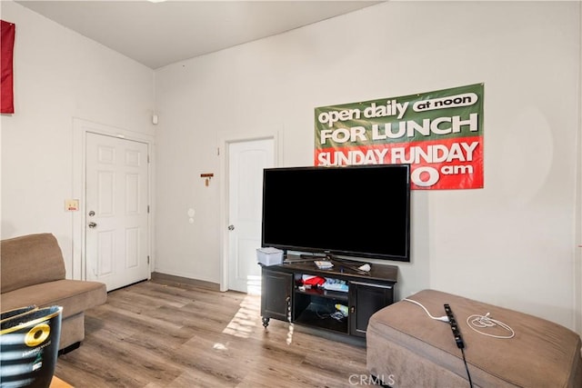 living room featuring hardwood / wood-style flooring