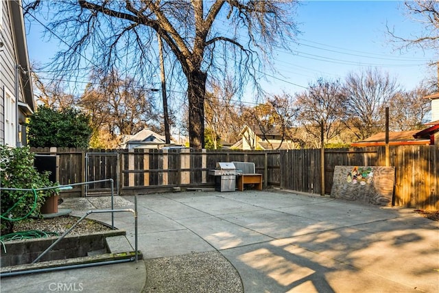 view of patio featuring area for grilling