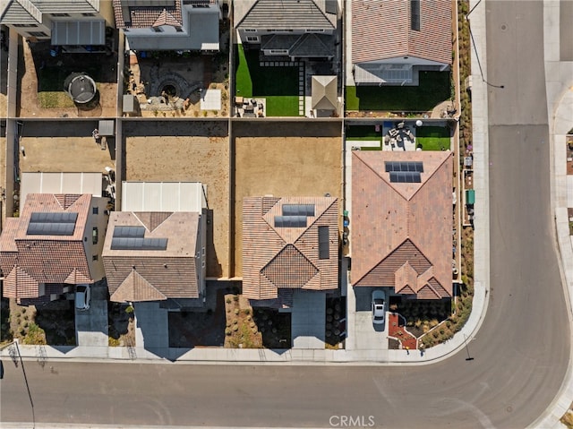 aerial view with a residential view