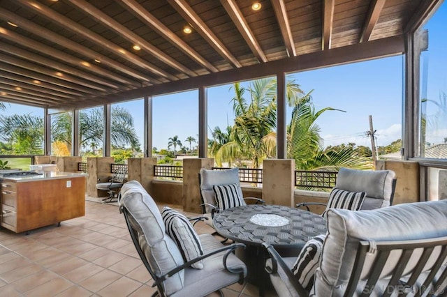 sunroom featuring plenty of natural light