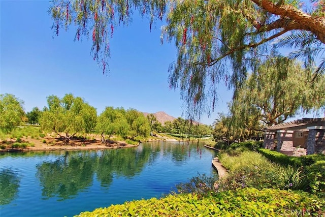 water view with a mountain view