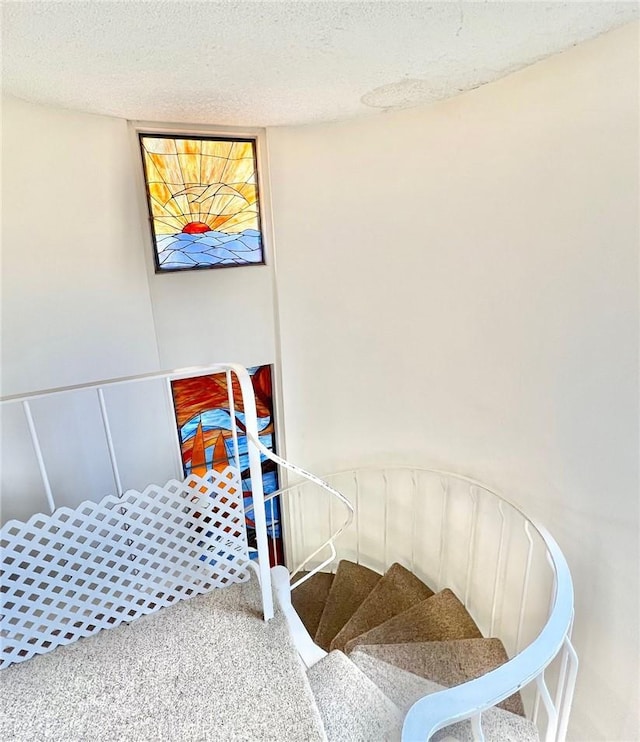 1 Cabrillo Dr, Avalon, CA 90704 - carpeted bedroom with a textured ceiling
