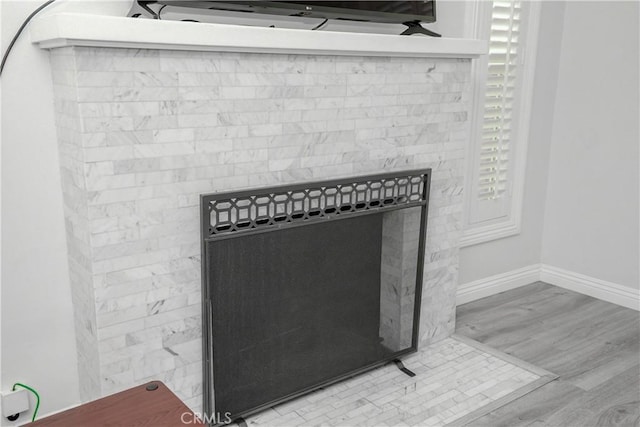 interior details featuring wood-type flooring