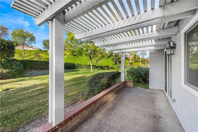 view of patio / terrace with a pergola