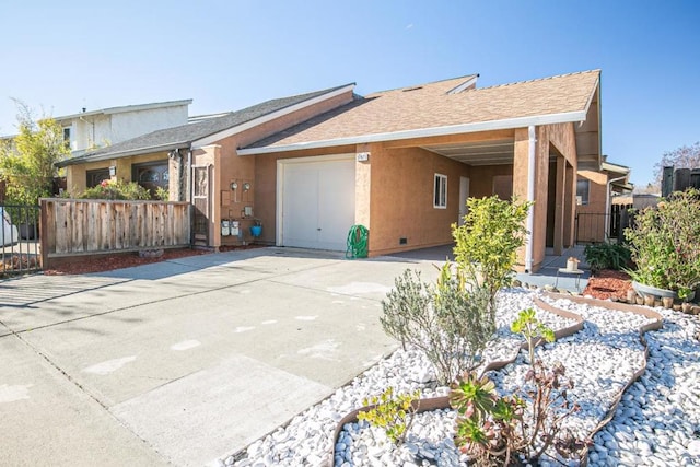 ranch-style house with a garage