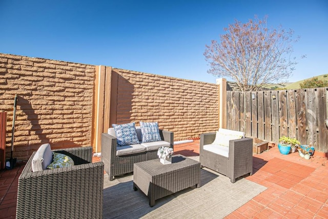 view of patio / terrace featuring outdoor lounge area