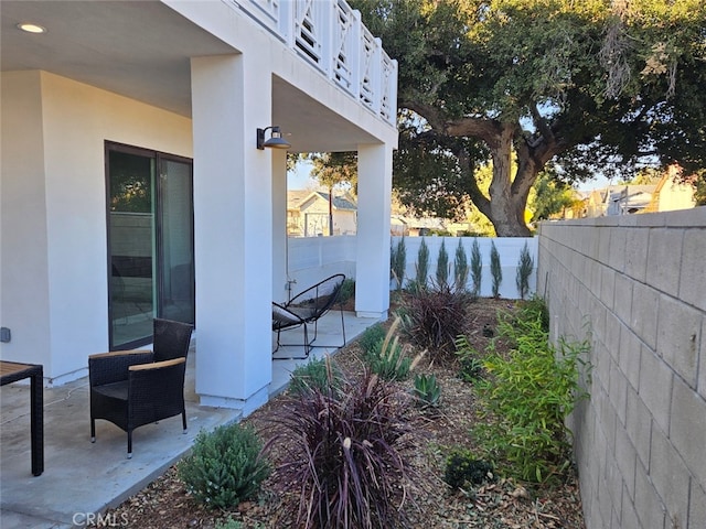 exterior space with a patio area