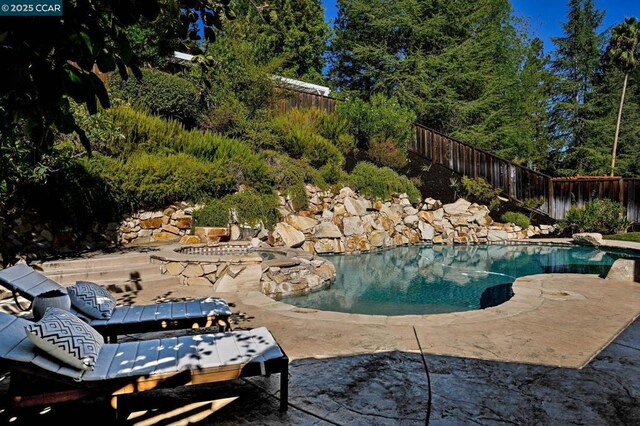 view of pool with a patio area