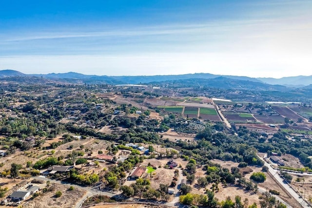 bird's eye view featuring a mountain view