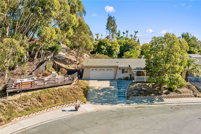 view of front of house featuring a garage