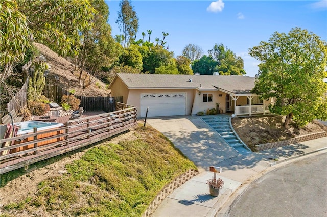 ranch-style house with a garage