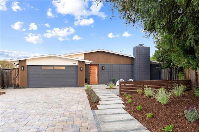 view of front of home featuring a garage