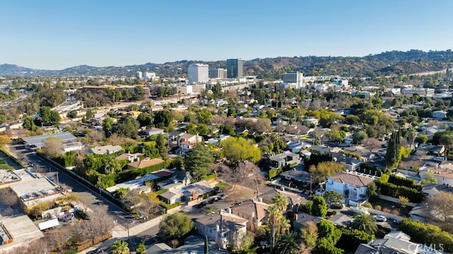 aerial view featuring a mountain view