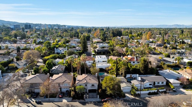 aerial view featuring a mountain view