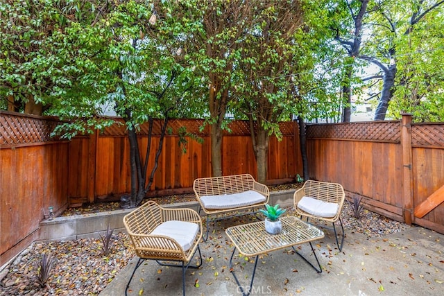 view of patio / terrace with a fenced backyard