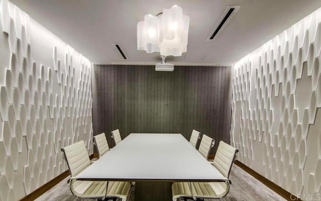 dining area featuring wood-type flooring