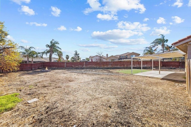 view of yard with a patio