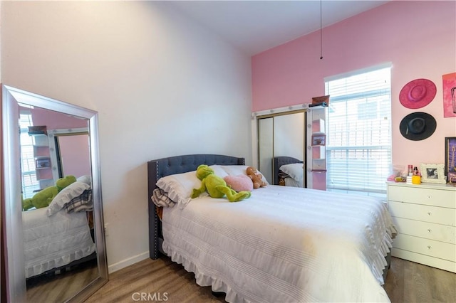 bedroom featuring a closet