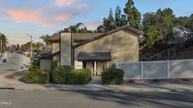 view of front of home