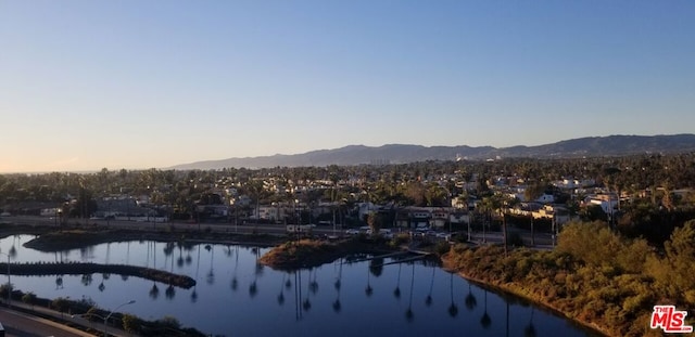 property view of water with a mountain view