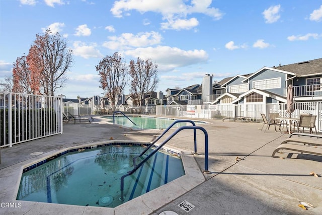 view of pool with a patio