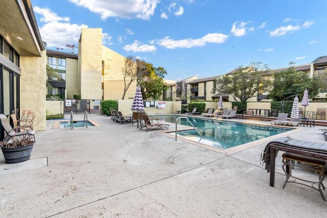 view of pool with a patio