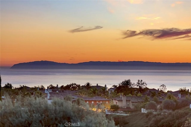 property view of water with a mountain view