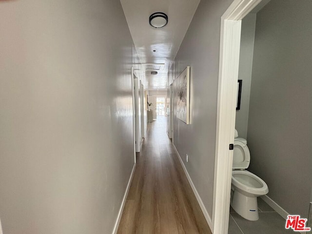 hall featuring hardwood / wood-style flooring