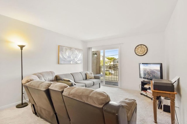 view of carpeted living room