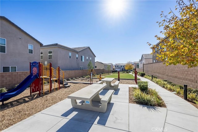 exterior space featuring a playground