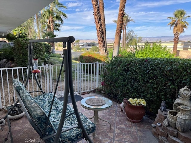 42278 Dunes View Rd Unit 28, Rancho Mirage, CA 92270 - view of patio with a mountain view