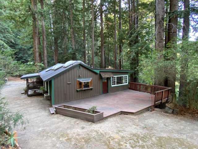 exterior space with a wooden deck