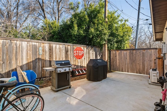 view of patio with grilling area